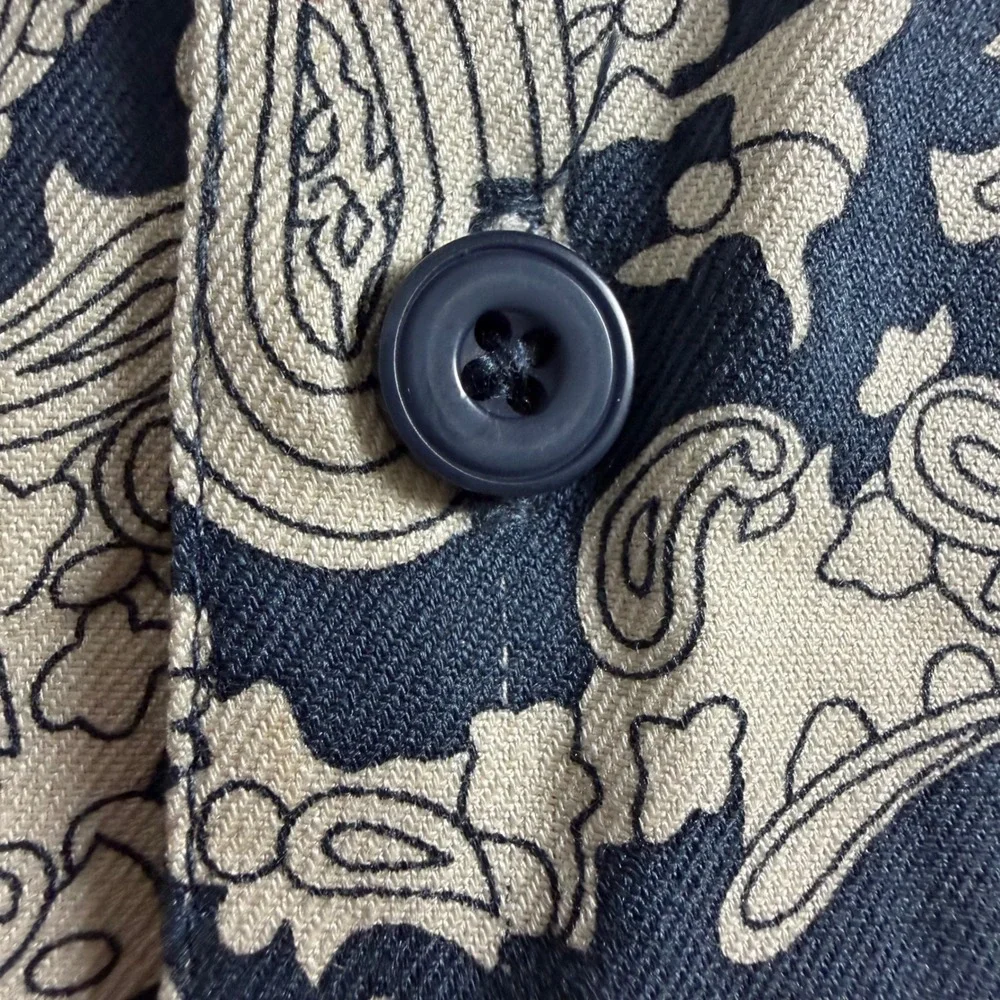 Vintage Silk Circa 1969 Mens Large Paisley Silk Short Sleeve Button Down Shirt